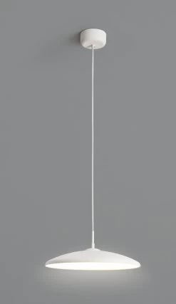 Habitat Pavo Metal LED Pendant Light - White -Habitat 9518971 R Z002C