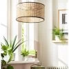 Habitat Ashi Rattan 40cm Shade - Natural & Black