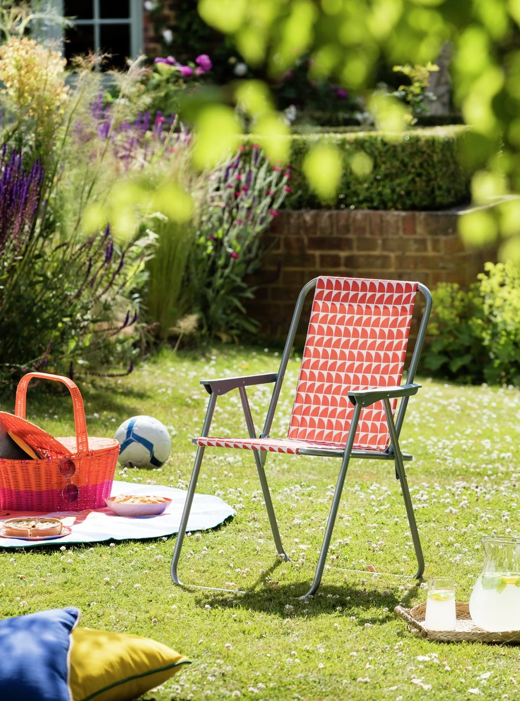 Habitat Folding Metal Garden Chair - Charcoal 4 Habitat Folding Metal Garden Chair - Charcoal - Image 2