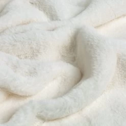 Habitat Faux Fur Plain Throw - Cream - 125x150cm -Habitat 9520268 R Z002A