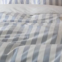 Habitat Stripe Sky Blue & White Bedding Set - Double -Habitat 9520385 R Z003C