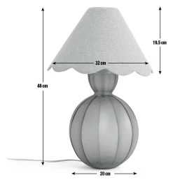 Habitat Estella Glass Table Lamp - Green -Habitat 9522613 R E001