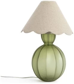 Habitat Estella Glass Table Lamp - Green -Habitat 9522613 R Z001C