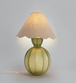 Habitat Estella Glass Table Lamp - Green -Habitat 9522613 R Z002A