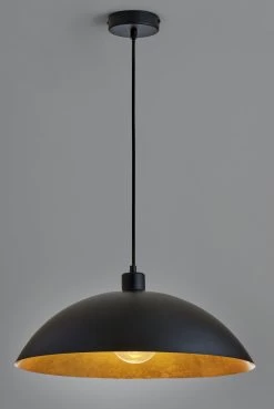 Habitat Yuno Leaf Pendant Shade - Black And Gold -Habitat 9524257 R Z002C