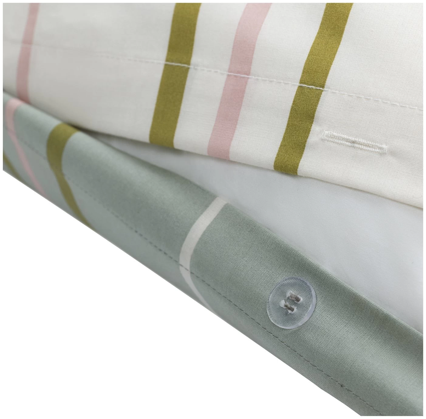 Habitat 180TC Sage Stripe Green Bedding Set - Single 8 Habitat 180TC Sage Stripe Green Bedding Set - Single - Image 6
