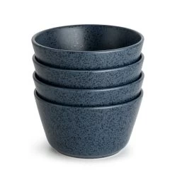Habitat Addison Set Of 4 Stoneware Cereal Bowl - Blue 9 Habitat Addison Set Of 4 Stoneware Cereal Bowl - Blue -Habitat 9525201 R Z002A