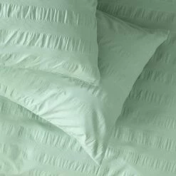 Habitat Reset Seersucker Sage Green Bedding Set - Single -Habitat 9526554 R Z003A