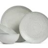 Habitat Textured Ripple 12 Piece Dinner Set - Chalk -Habitat 9529764 R Z001A