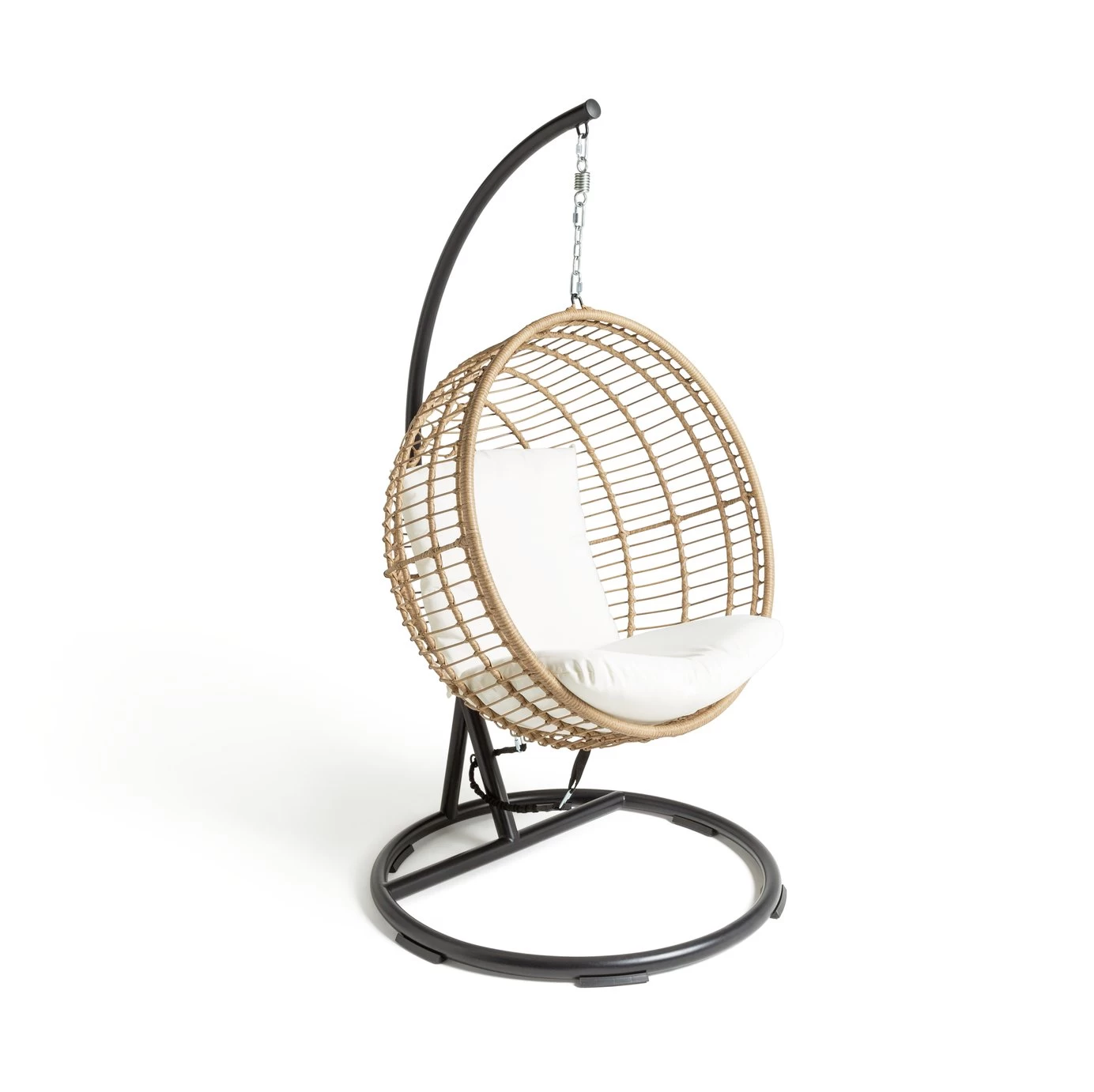 Habitat Dove Rattan Effect Hanging Egg Chair - Natural 3 Habitat Dove Rattan Effect Hanging Egg Chair - Natural