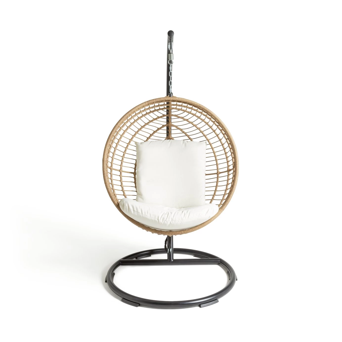 Habitat Dove Rattan Effect Hanging Egg Chair - Natural 6 Habitat Dove Rattan Effect Hanging Egg Chair - Natural - Image 4
