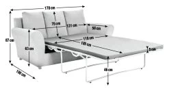 Habitat Carrie Fabric Sofa Bed - Grey -Habitat 9531161 R E001