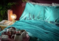 Habitat Chenille Throw - Teal Blue - 125x150cm 6 Habitat Chenille Throw - Teal Blue - 125x150cm -Habitat 9532115 R Z001C