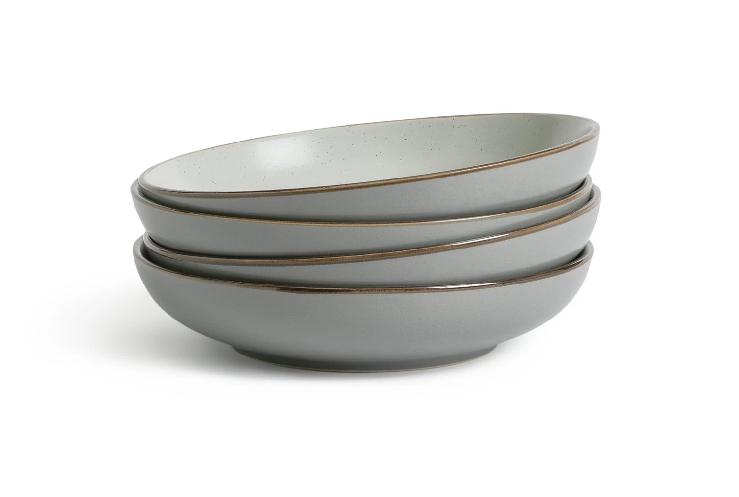Habitat Speckle 4 Piece Stoneware Pasta Bowl - Grey 5 Habitat Speckle 4 Piece Stoneware Pasta Bowl - Grey - Image 3