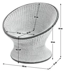 Habitat Koba Rattan Accent Chair - Natural -Habitat 9533279 R E001
