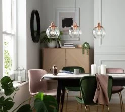 Habitat Coleman Metal 3 Light Bar Pendant Light - Copper