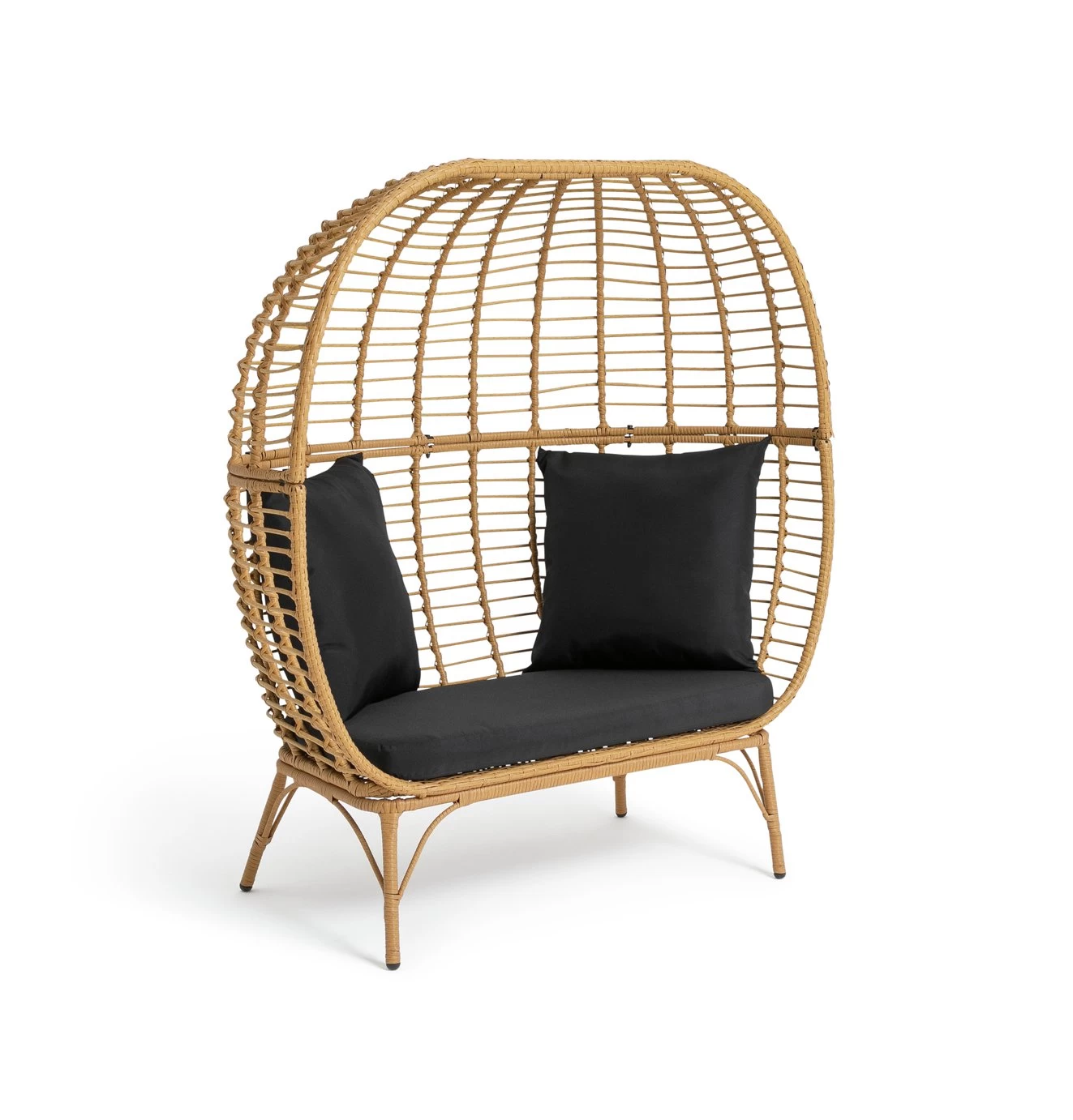 Habitat Kora 2 Seater Egg Bench - Natural 3 Habitat Kora 2 Seater Egg Bench - Natural