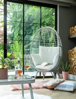 Habitat Kora Rattan Effect Garden Egg Chair - Black 17 Habitat Kora Rattan Effect Garden Egg Chair - Black -Habitat 9539060 R Z002C