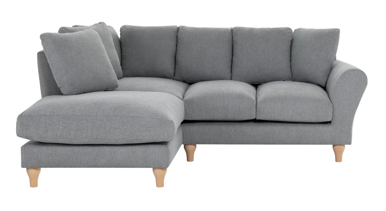 Habitat Carrie Fabric Left Hand Corner Chaise Sofa - Grey 6 Habitat Carrie Fabric Left Hand Corner Chaise Sofa - Grey - Image 4