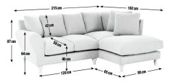 Habitat Carrie Fabric Left Hand Corner Chaise Sofa - Grey 17 Habitat Carrie Fabric Left Hand Corner Chaise Sofa - Grey -Habitat 9539084 R Z010A