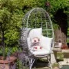 Habitat Kora Rattan Effect Garden Egg Chair - Grey -Habitat 9540815 R Z001A