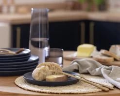 Habitat Addison 4 Piece Stoneware Side Plate - Blue -Habitat 9541883 R Z001C