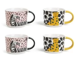 Habitat Global Set Of 4 Decal Mug Set