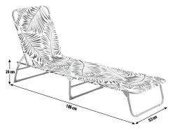 Habitat Global Leaf Folding Sun Lounger - Green -Habitat 9545047 R E001