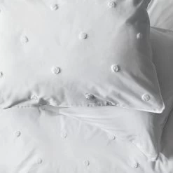 Habitat Tufted Spot White Bedding Set - Single -Habitat 9545607 R Z003A