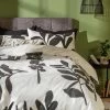 Habitat Cotton Floral Black & White Bedding Set - Double -Habitat 9547791 R Z001A
