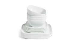 Habitat Riko Square 12 Piece Dinner Set - White -Habitat 9550874 R Z002A