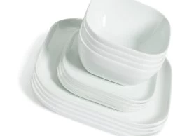 Habitat Riko Square 12 Piece Dinner Set - White -Habitat 9550874 R Z005A