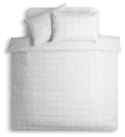 Habitat Country Grid White Bedding Set - Single -Habitat 9551598 R Z002A