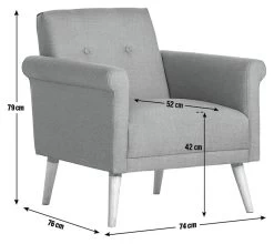 Habitat Evie Fabric Armchair In A Box - Navy -Habitat 9551691 R Z020A