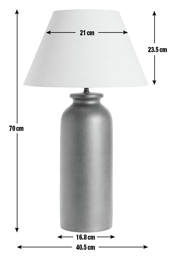 Habitat Hashi Ceramic Table Lamp - Off White & Black 5 Habitat Hashi Ceramic Table Lamp - Off White & Black - Image 3