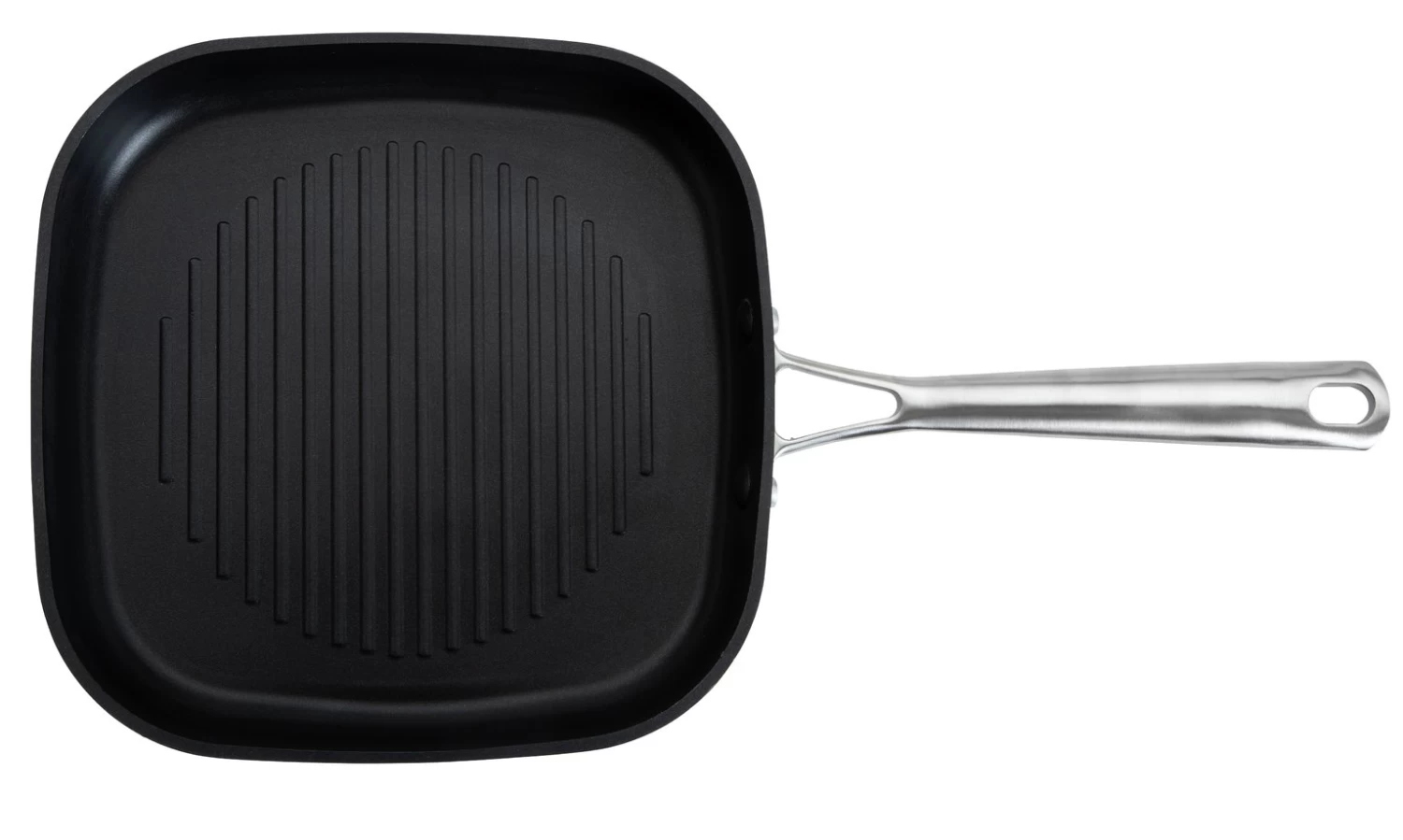 Habitat 24cm Anodised Aluminium Grill Pan - Black 7 Habitat 24cm Anodised Aluminium Grill Pan - Black - Image 5