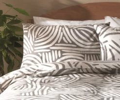Habitat Scandi Mark Making Grey Bedding Set - Single -Habitat 9557561 R Z005A