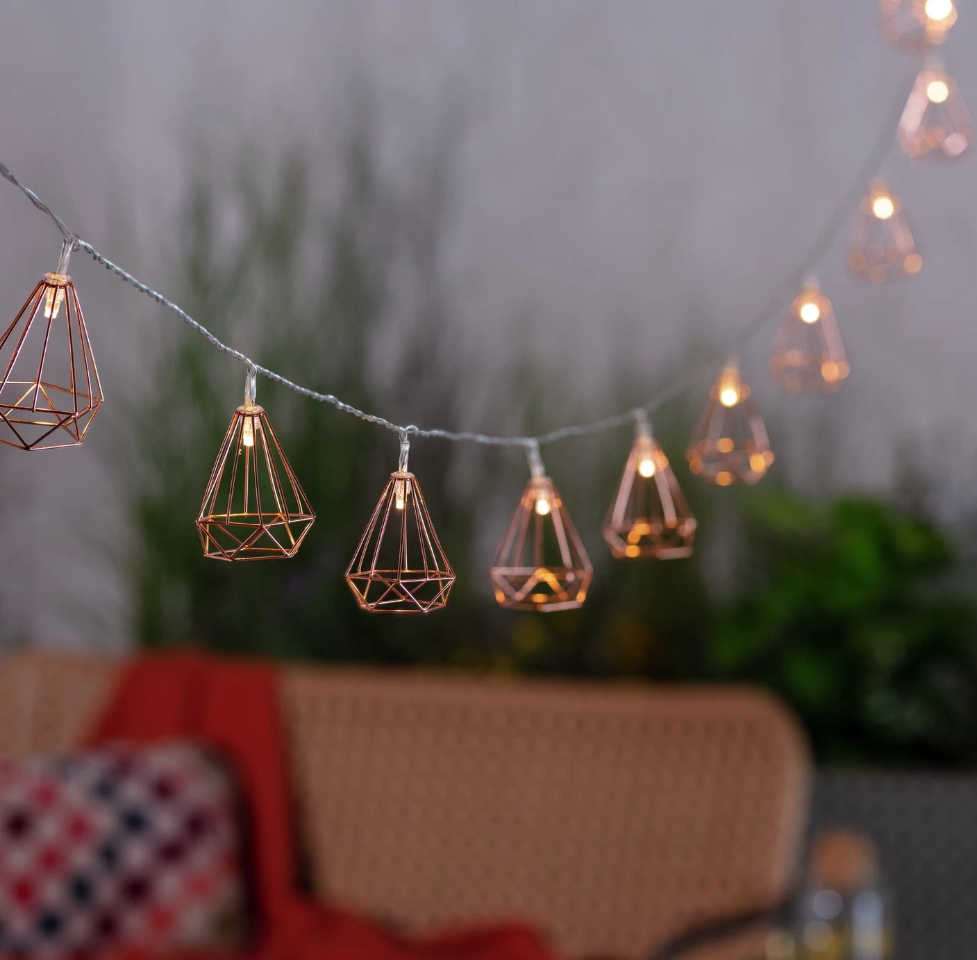 Habitat Warm White Geo Pendant Solar LED String Lights 3 Habitat Warm White Geo Pendant Solar LED String Lights