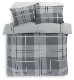 Habitat Check Charcoal Grey Bedding Set - Single -Habitat 9561155 R Z002A