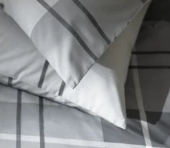 Habitat Check Charcoal Grey Bedding Set - Single -Habitat 9561155 R Z003A