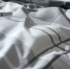 Habitat Check Charcoal Grey Bedding Set - Single -Habitat 9561155 R Z006A