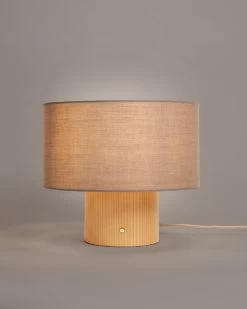 Habitat Modern Scandi Touch Table Lamp - Ash Grey & Oak -Habitat 9561887 R Z002C