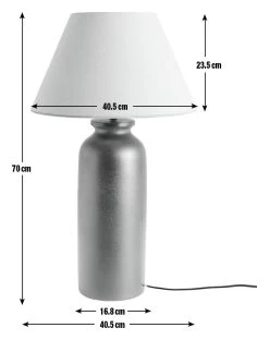 Habitat Hashi Ceramic Table Lamp - Black & Beige -Habitat 9563603 R E001