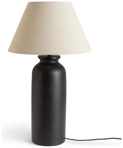 Habitat Hashi Ceramic Table Lamp - Black & Beige -Habitat 9563603 R Z001C