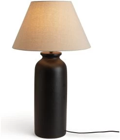 Habitat Hashi Ceramic Table Lamp - Black & Beige -Habitat 9563603 R Z007A