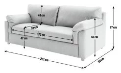 Habitat Florence Leather 3 Seater Sofa - Tan 14 Habitat Florence Leather 3 Seater Sofa - Tan -Habitat 9563988 R E001