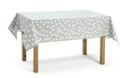 Habitat Spot Wipe Clean Tablecloth - Grey And White -Habitat 9566710 R Z002A