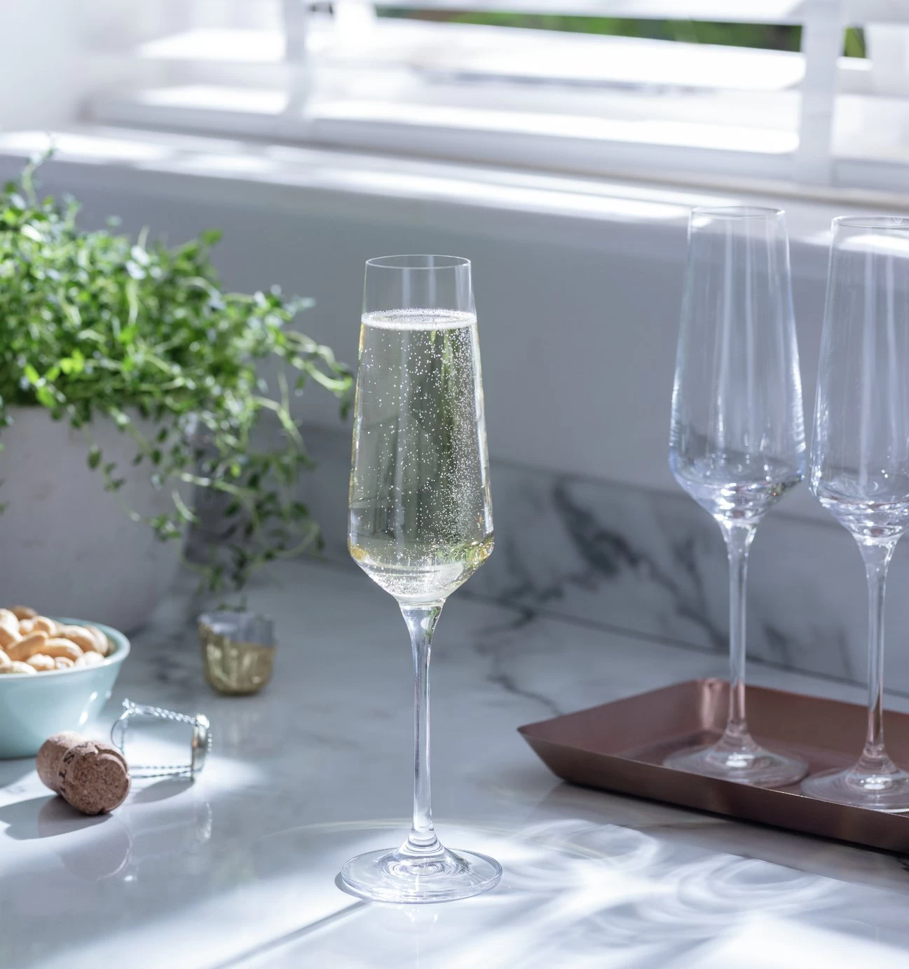 Habitat Dalston Set Of 4 Champagne Flutes 3 Habitat Dalston Set Of 4 Champagne Flutes - Image 2