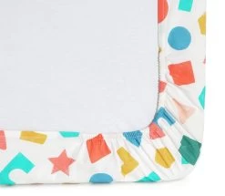 Habitat Kids Colourful Shapes 2 Pack Fitted Sheets - Cot -Habitat 9571310 R Z004A