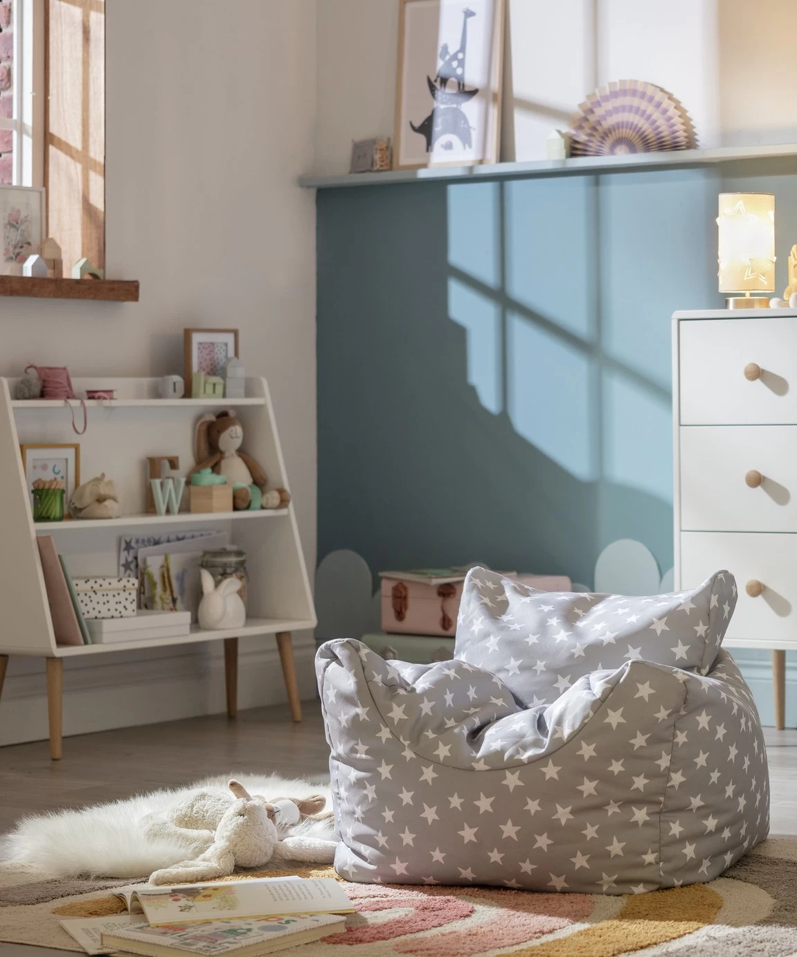 Habitat Kids Funzee Grey Stars Bean Bag 3 Habitat Kids Funzee Grey Stars Bean Bag